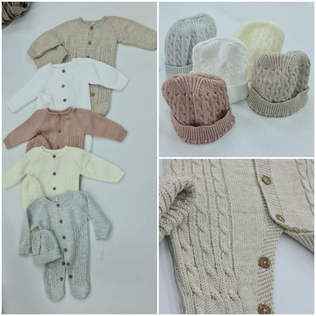 סט אוברול סרוג ניובורן