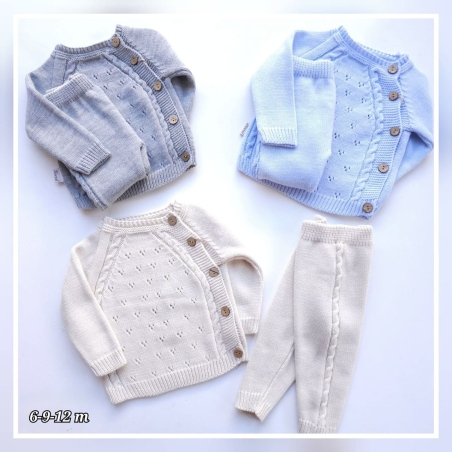 סט סרוג  - דגם לב