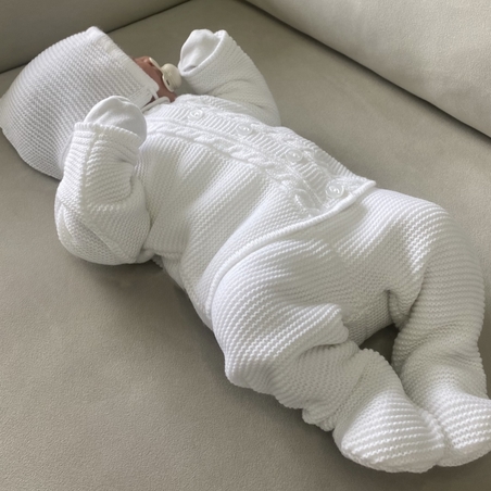 מארז סט סרוג NB - לבן