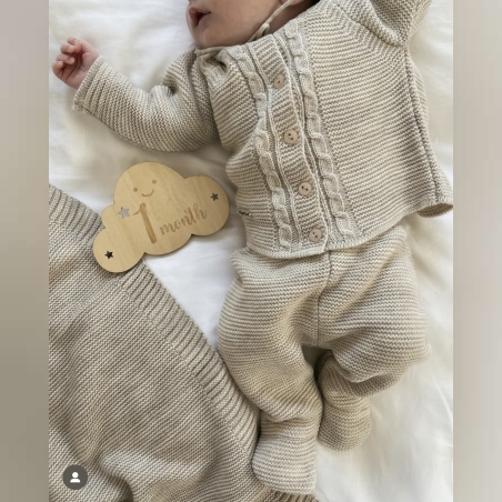 מארז סט סרוג NB - מוקה