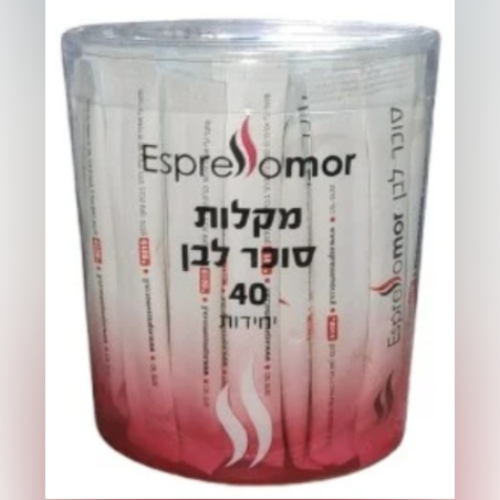 40 מקלות סוכר לבן במארז מהודר
