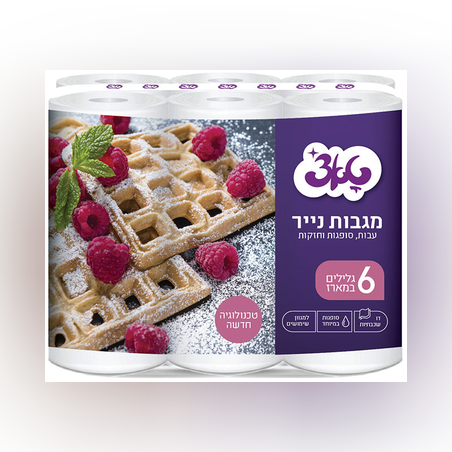 מגבות נייר 6 גלילים טאצ'