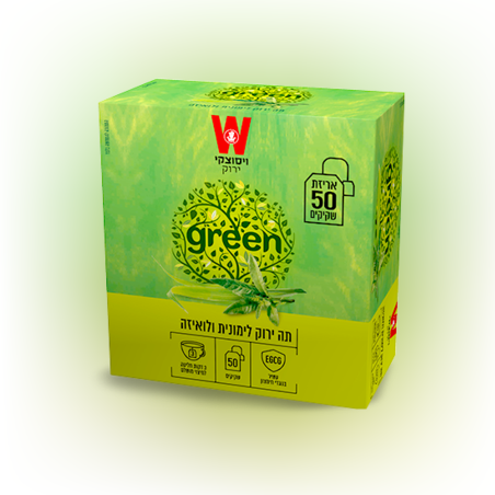 תה ירוק לימונית ולואיזה 50 שקיקים