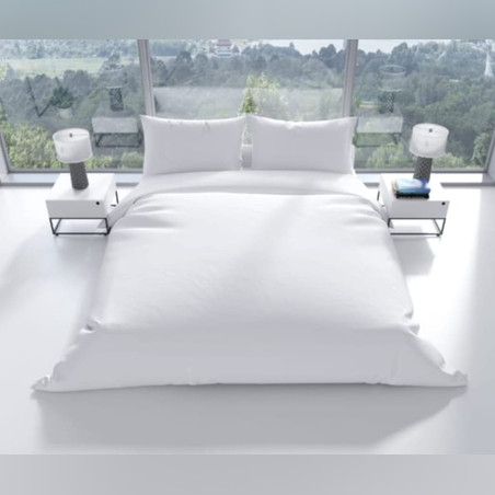 סדין גומי 190*160 לבן חלק כותנה