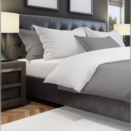 סט מצעים מיקס אנד מאץ לבן אפור בהיר