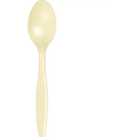 מארז כפות חד פעמיים בצבע קרם