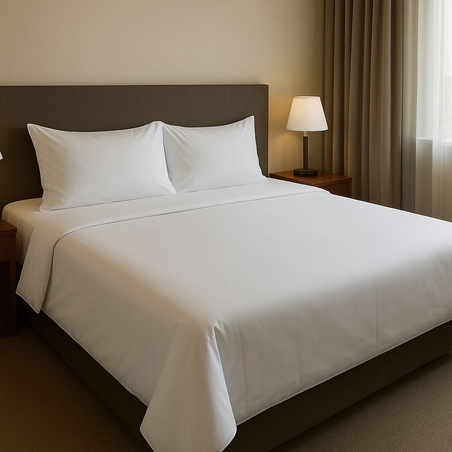 סט מצעים פרקל 180 לבן 160/200 ס