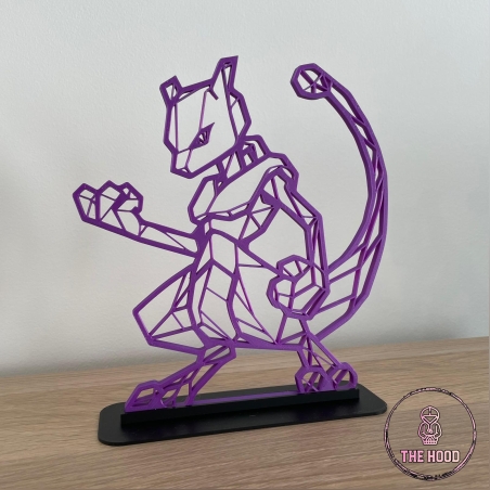 פסל גאומטרי בהדפסת תלת מימד- mewtwo מיוטו
