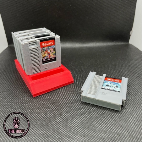 מעמד למשחקי נינטנדו סוויץ בסגנון רטרו בהדפסת תלת מימד