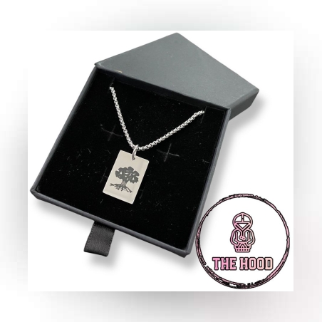 תליון+שרשרת פלדה דגם PLATE