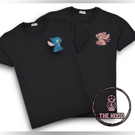 סט טישרטים זוגי- דמויות 'סטיץ' ואנג'ל'