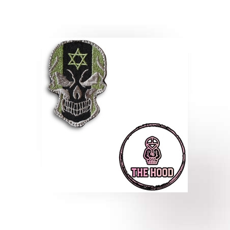 פאצ' גולגולת שחור ירוק