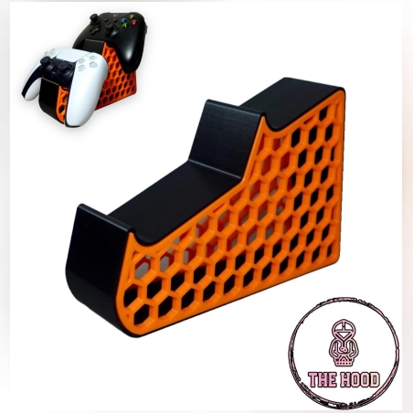 מעמד כפול לשלט פלייסטיישן או אקסבוקס בהדפסת תלת מימד