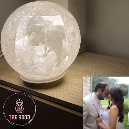 מנורת ירח עם חריטת תמונה