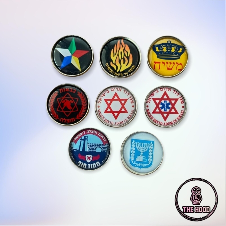 סיכות עגולות סמלים שונים