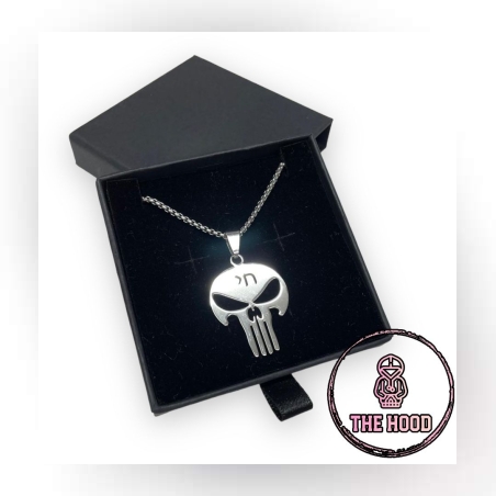 תליון+שרשרת פלדה דגם גולגולת המעניש