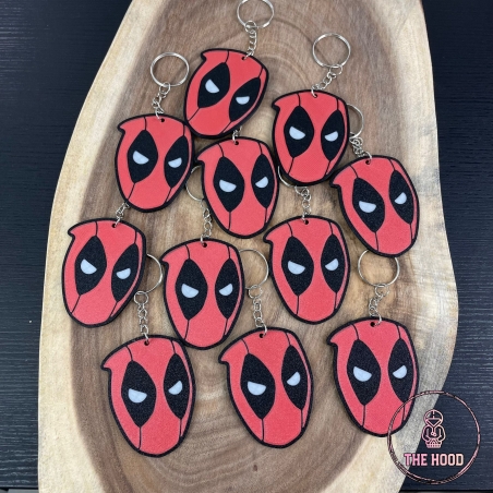 מחזיק מפתחות דדפול בהדפסת תלת מימד