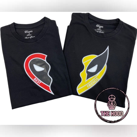 סט טישרטים מודפסים זוגי- דדפול ו-וולברין