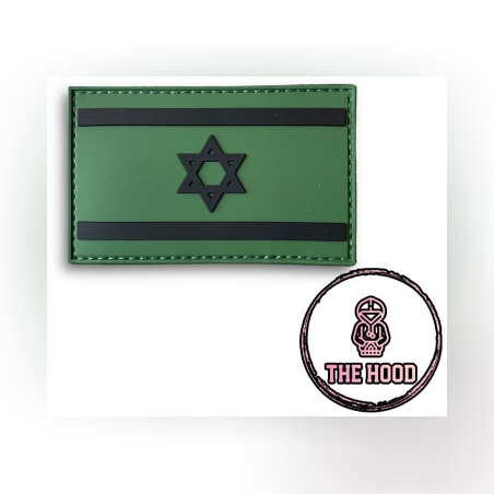 פאצ' PVC סיליקון דגל ישראל ירוק שחור