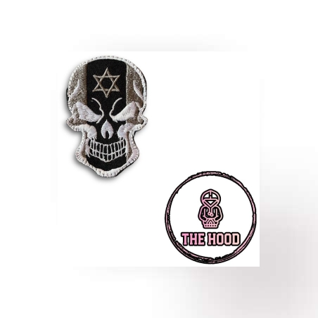 פאצ' גולגולת שחור לבן