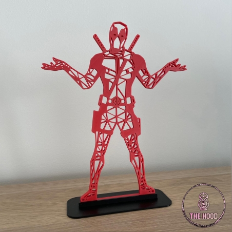 פסל גאומטרי בהדפסת תלת מימד- DEADPOOL דדפול