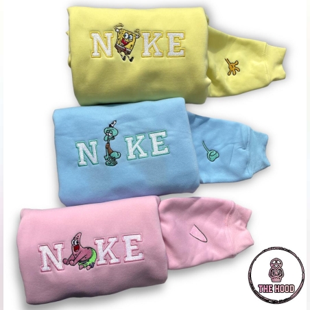 סט קפוצ'ונים שלישייה- דמויות 'בובספוג פטריק וסקוויד'