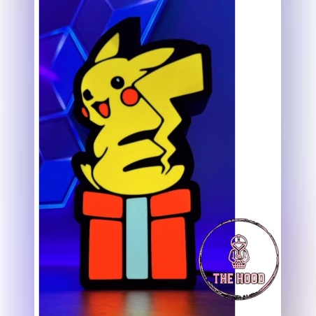 מנורת Lightbox פיקאצ'ו על מתנה