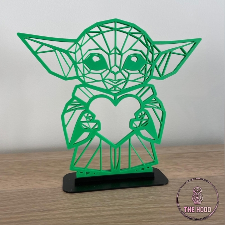 פסל גאומטרי בהדפסת תלת מימד- Grogu Baby Yoda בייבי יודה