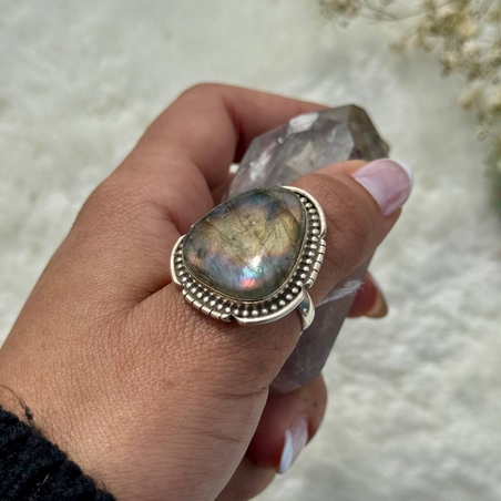 טבעת לברדורייט 8.5