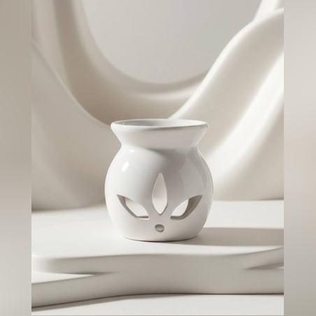 מבער קרמיקה קטן | לבן