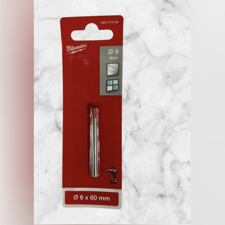 מקדח זכוכית ואריחים בגודל 6x60mm