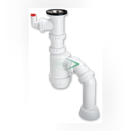 מחסום סיפון 2״ לכיור אמריקאי +כניסת מדיח (3)