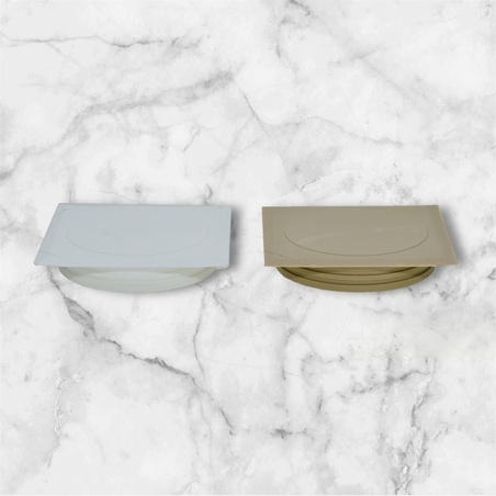 מכסה פלסטיק מרובע אפור או לבן