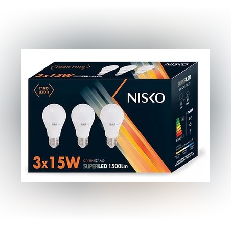 אור ח 15-W שלישיית נורות ליבון