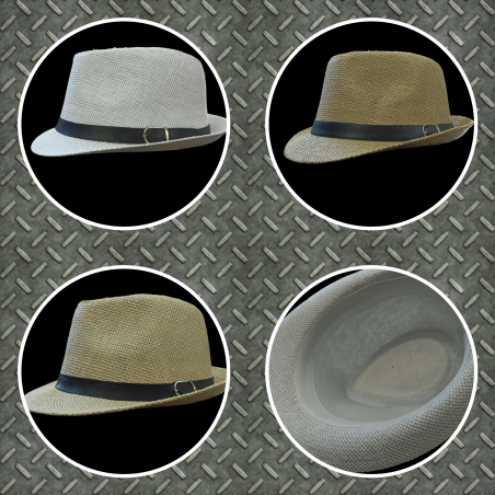 כובע מגבעת קש אורירי פדורה סרט קישוט חגורה בשלושה צבעים לבחירה