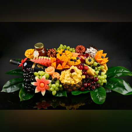 מגש פירות יוקרתי בכלי דקורטיבי ענק