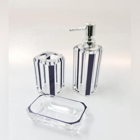 סט אמבטיה אקריליק שחור