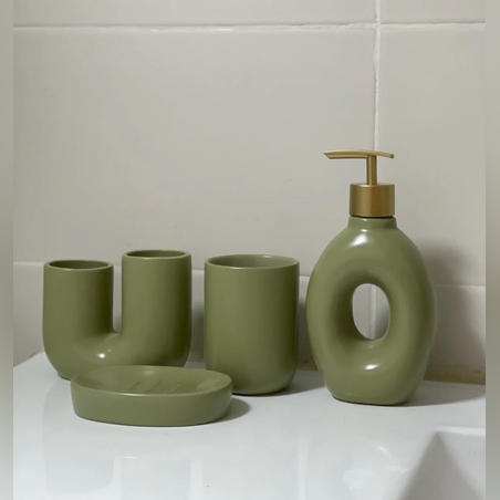 סט אמבטיה NORI ירוק