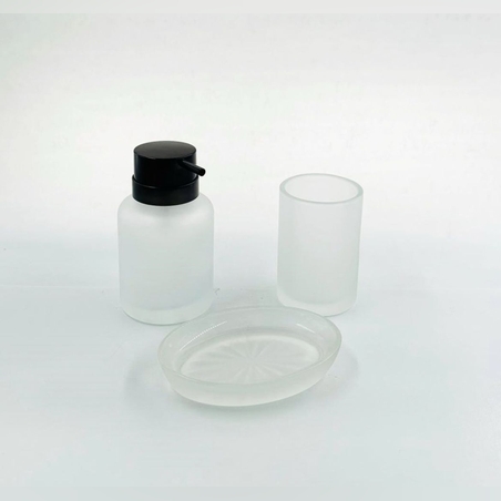 סט אמבטיה לבן מט