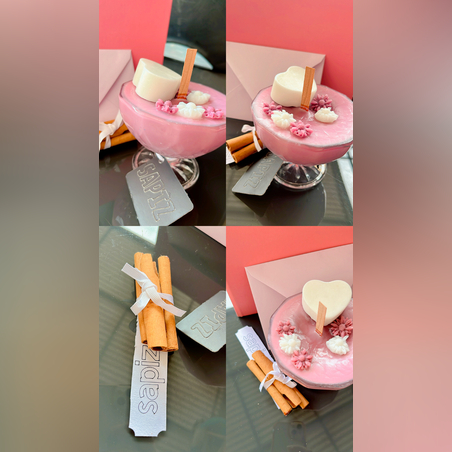 נר ריחני בכלי דגם Pink