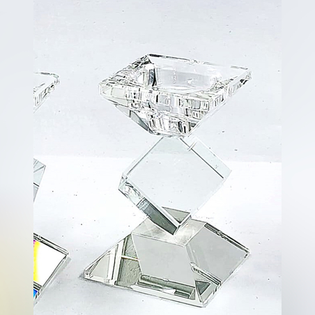 פמוט קוביה כסוף