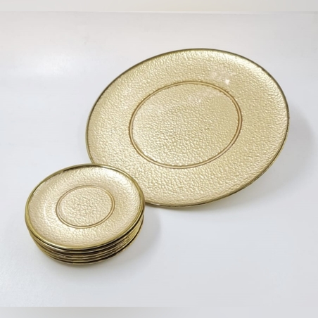 סט זכוכית זהב