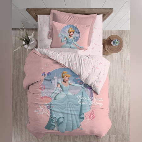 סט מצעים למיטה יחיד סינדרלה 90/200