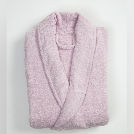 חלוק אמבטיה מבוגר צבע ורד מידה M