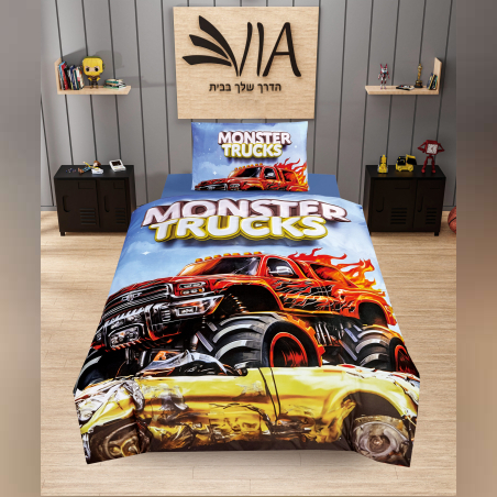 סט מצעים למיטה וחצי רכב שטח 120/200