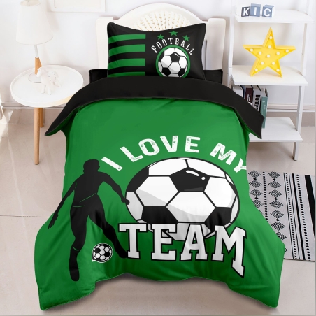 סט מצעים למיטה וחצי ירוק עולה דגם 5