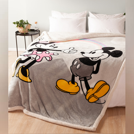 שמיכת חורף דיסני מיקי ןמיני מאוס דו שכבתית מפנקת דגם SUNSHINE