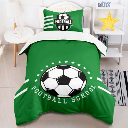 סט מצעים למיטה וחצי ירוק עולה דגם 1