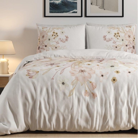 סט מצעים למיטה זוגית 100% כותנה דגם פורצלן 160/200