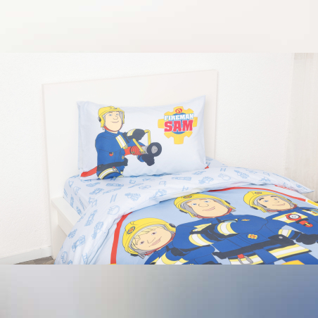 סט מצעים למיטה יחיד 100% כותנה סמי הכבאי תכלת 90/200